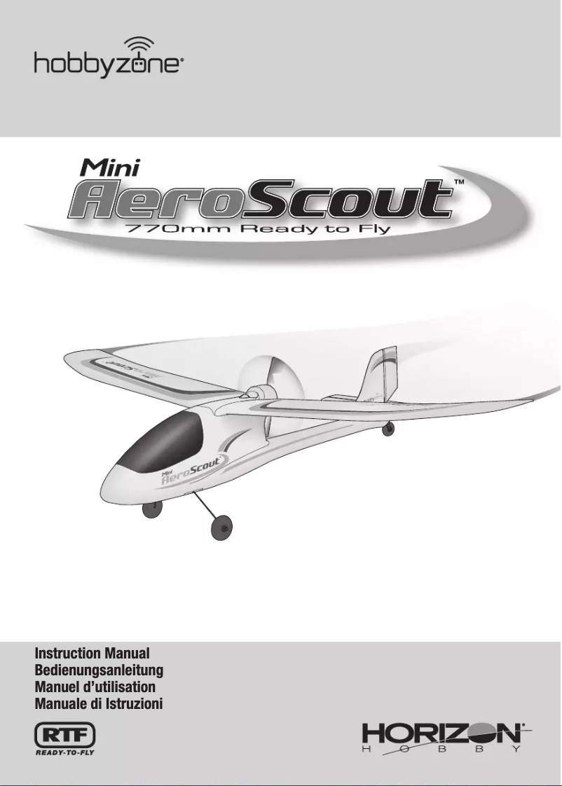 Image de la première page du manuel de l'appareil Mini AeroScout