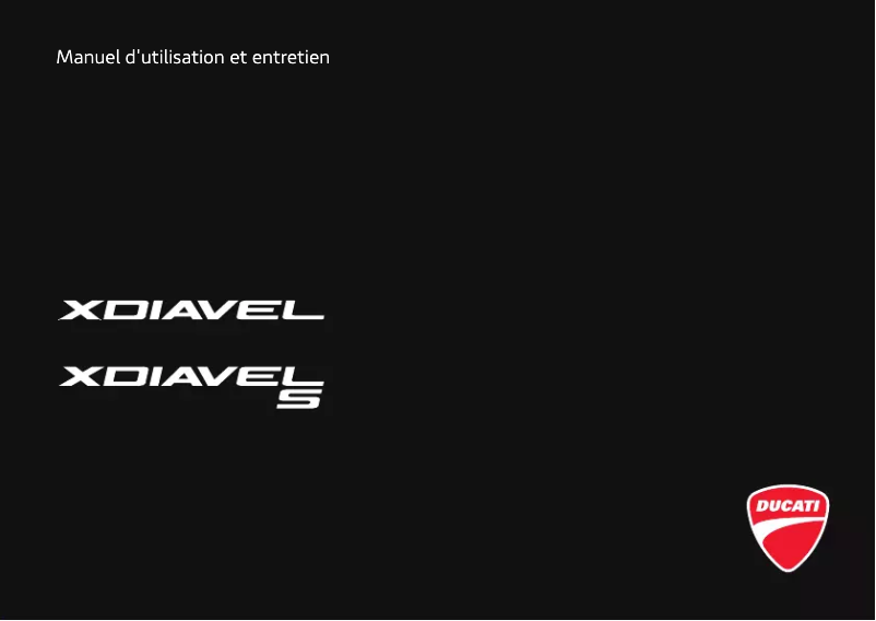 Image de la première page du manuel de l'appareil XDiavel S (2020)