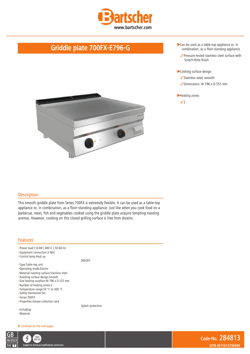 Image de la première page du manuel de l'appareil 700FX-E796-G