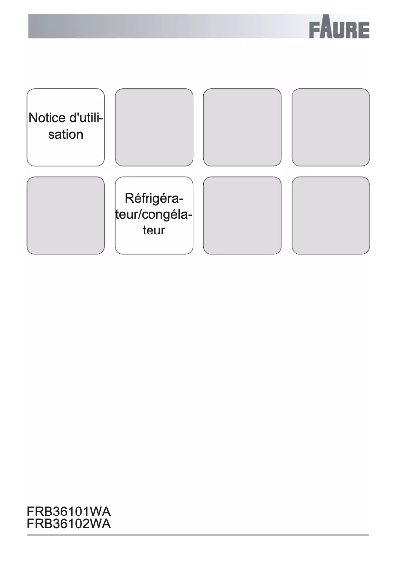 Page 1 de la notice Manuel utilisateur Faure FRB36201WA
