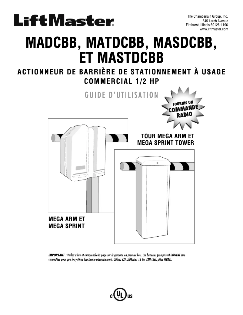 Image de la première page du manuel de l'appareil MASDCBB