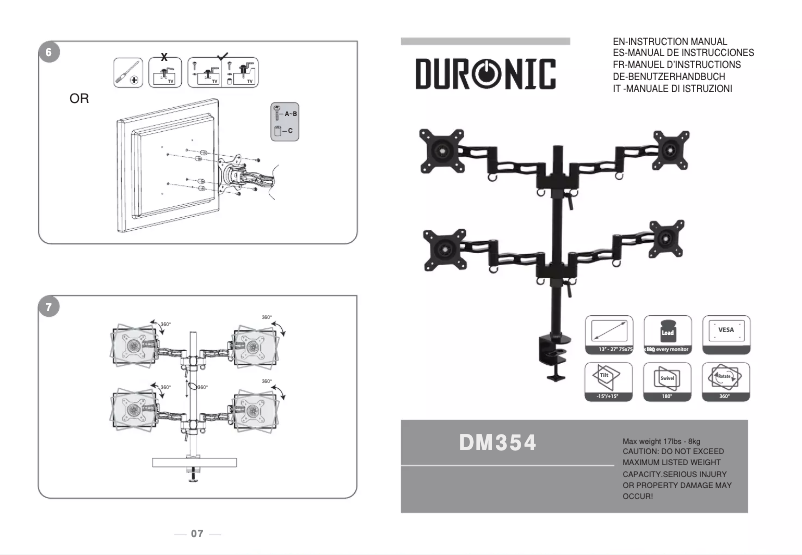 Image de la première page du manuel de l'appareil DM354