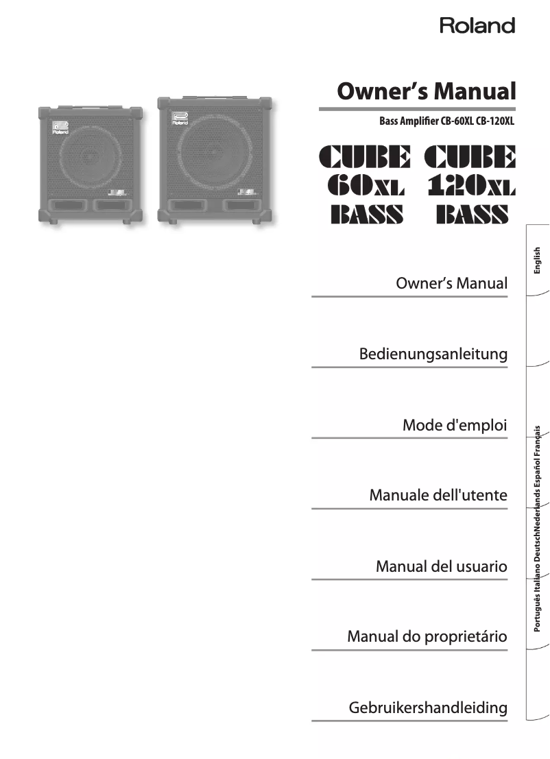 Page 1 de la notice Manuel utilisateur Roland CUBE 120XL BASS