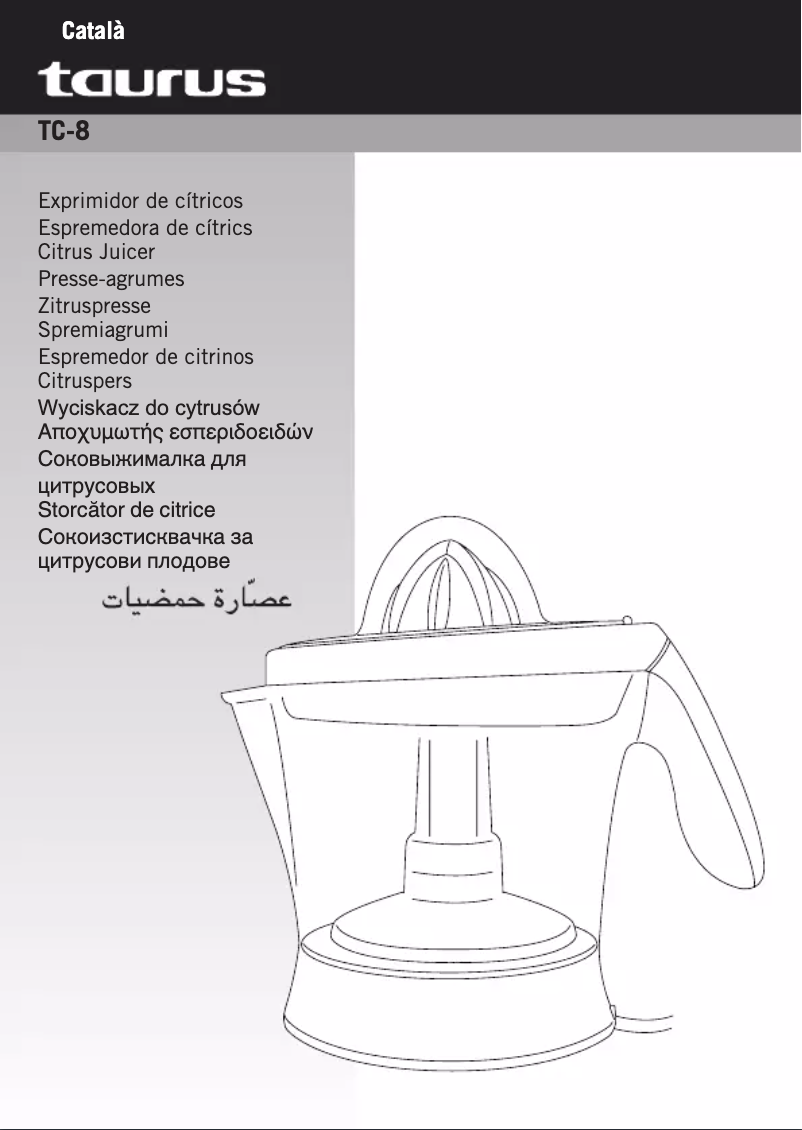 Page n°1 - Manuel utilisateur Taurus TC-8