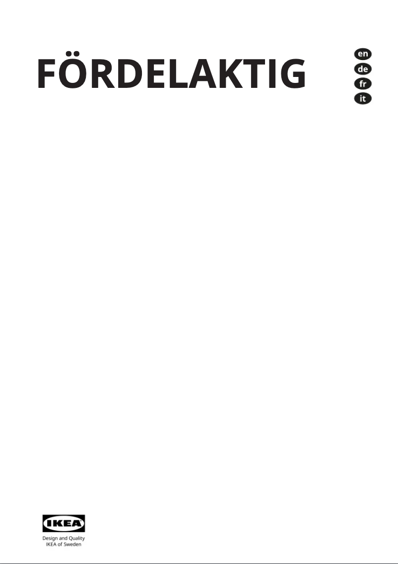 Image de la première page du manuel de l'appareil FÖRDELAKTIG 405.158.65