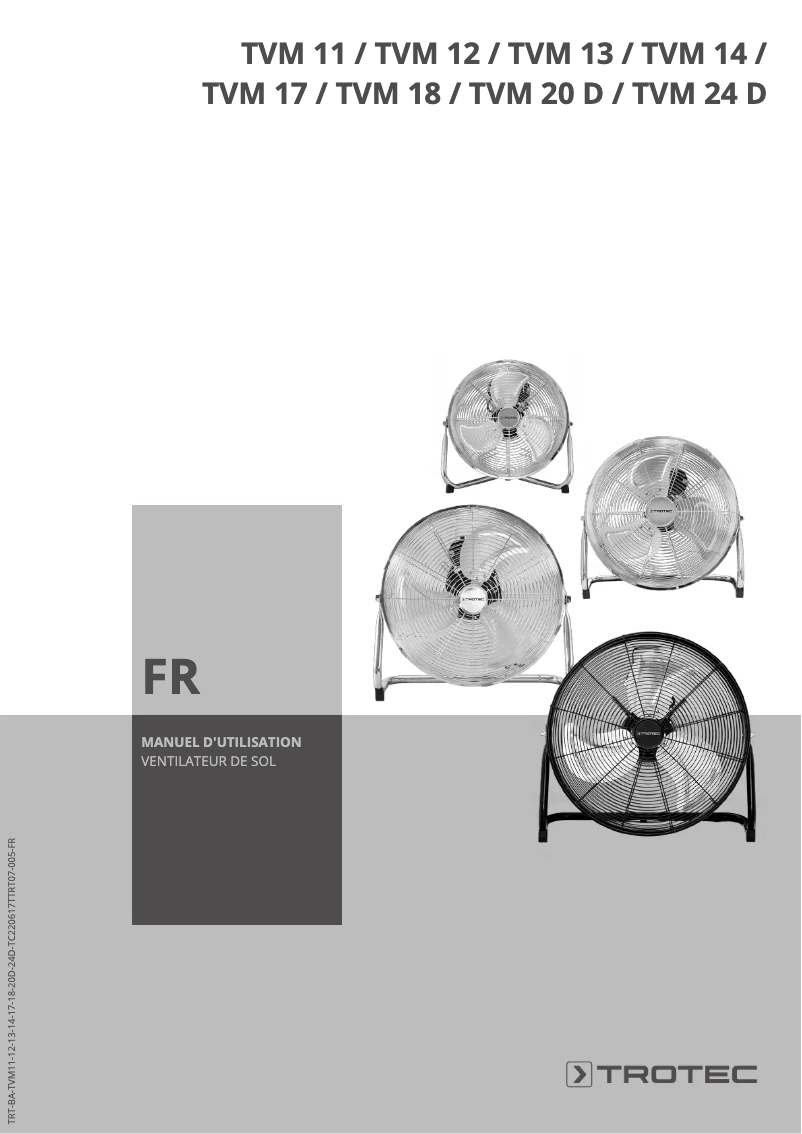 Page 1 de la notice Manuel utilisateur Trotec TVM 13