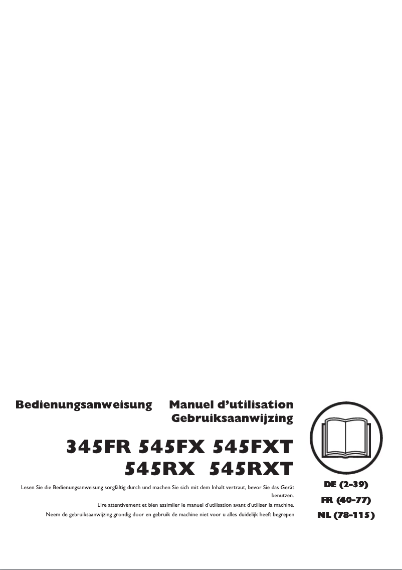 Page n°1 - Manuel utilisateur Husqvarna 545FXT