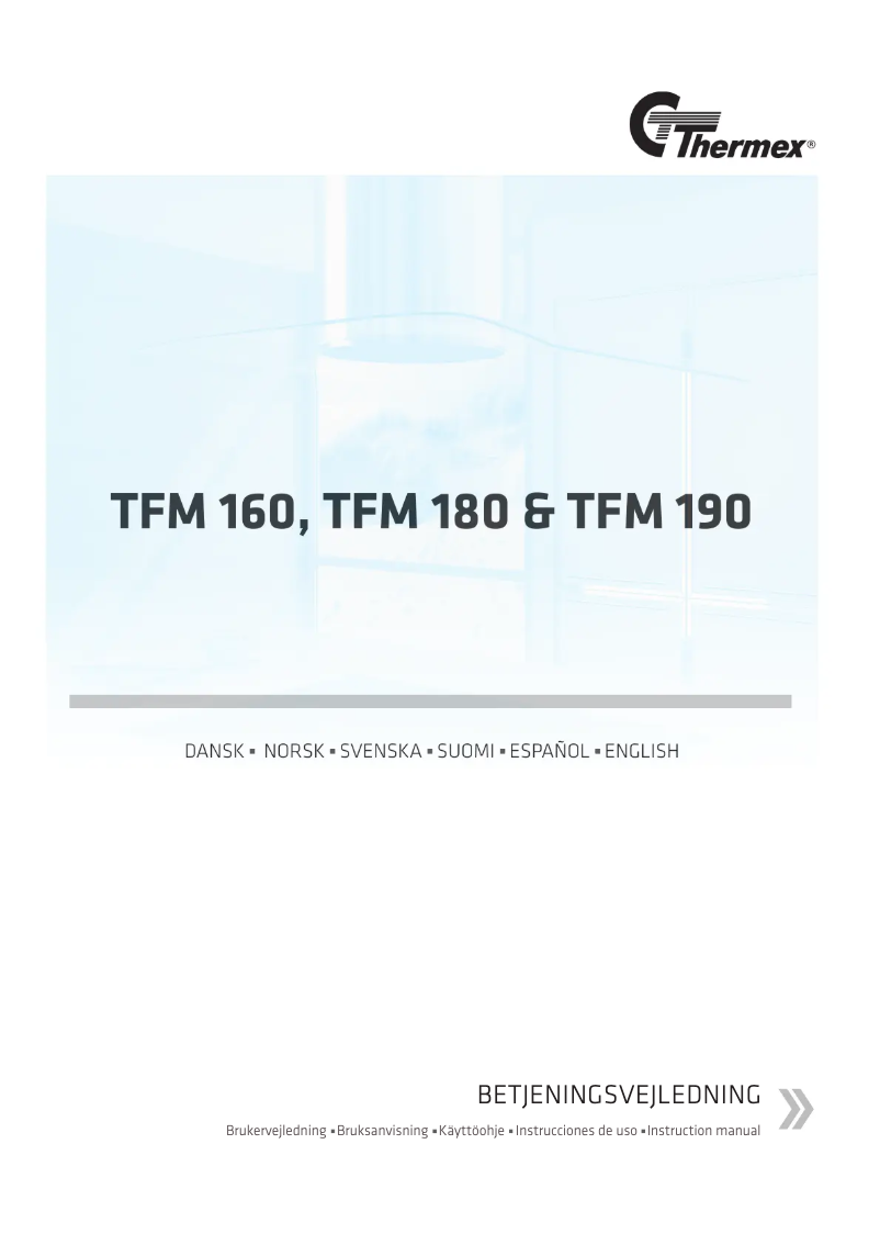 Page n°1 - Manuel utilisateur Thermex TFM 180