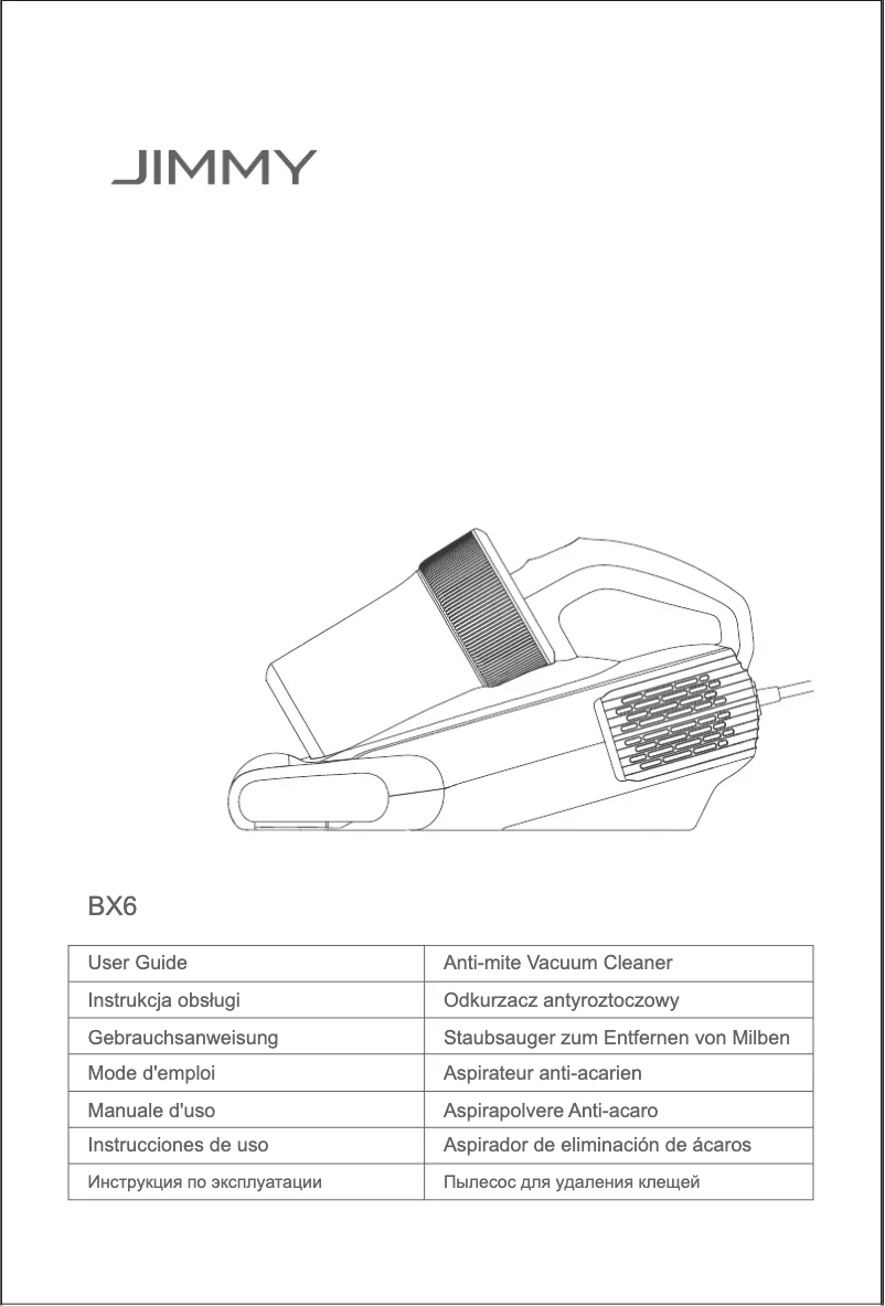 Image de la première page du manuel de l'appareil Anti-mite UV BX6