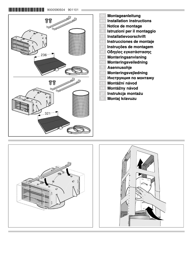Page 1 de la notice Guide d'installation Bosch DHZ5365