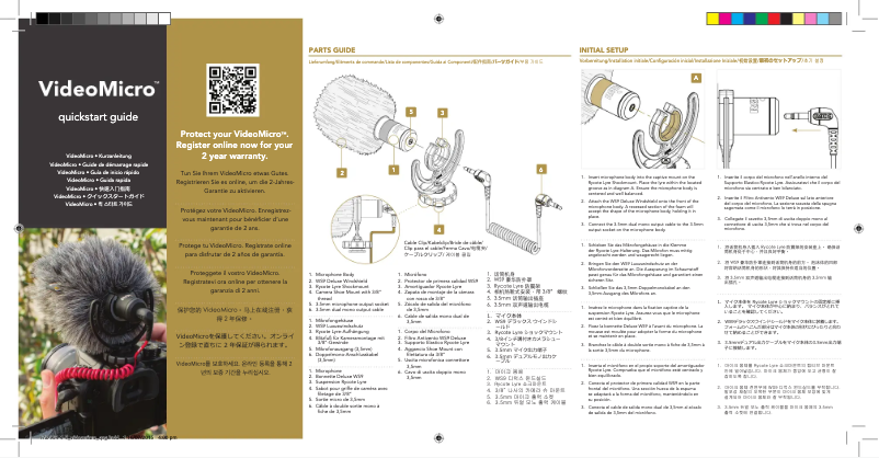 Page n°1 - Manuel utilisateur Røde VideoMicro