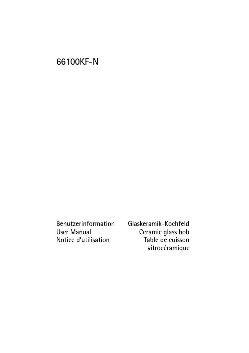 Image de la première page du manuel de l'appareil 66100 K-FN