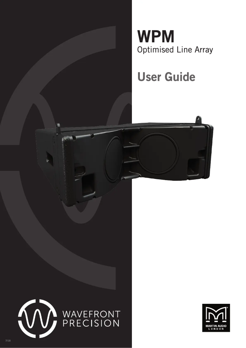 Page 1 de la notice Manuel utilisateur Martin Audio WPM