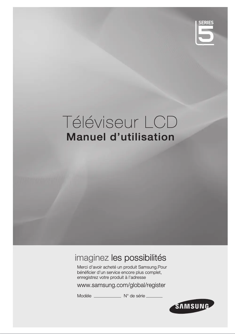 Page 1 de la notice Manuel utilisateur Samsung LA37C550J1R