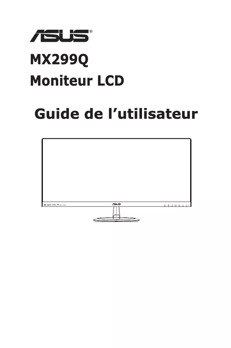 Page 1 de la notice Manuel utilisateur Asus MX299Q