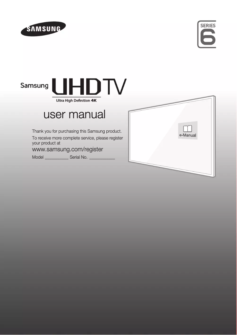 Page 1 de la notice Guide d'installation Samsung UE65JU6470U