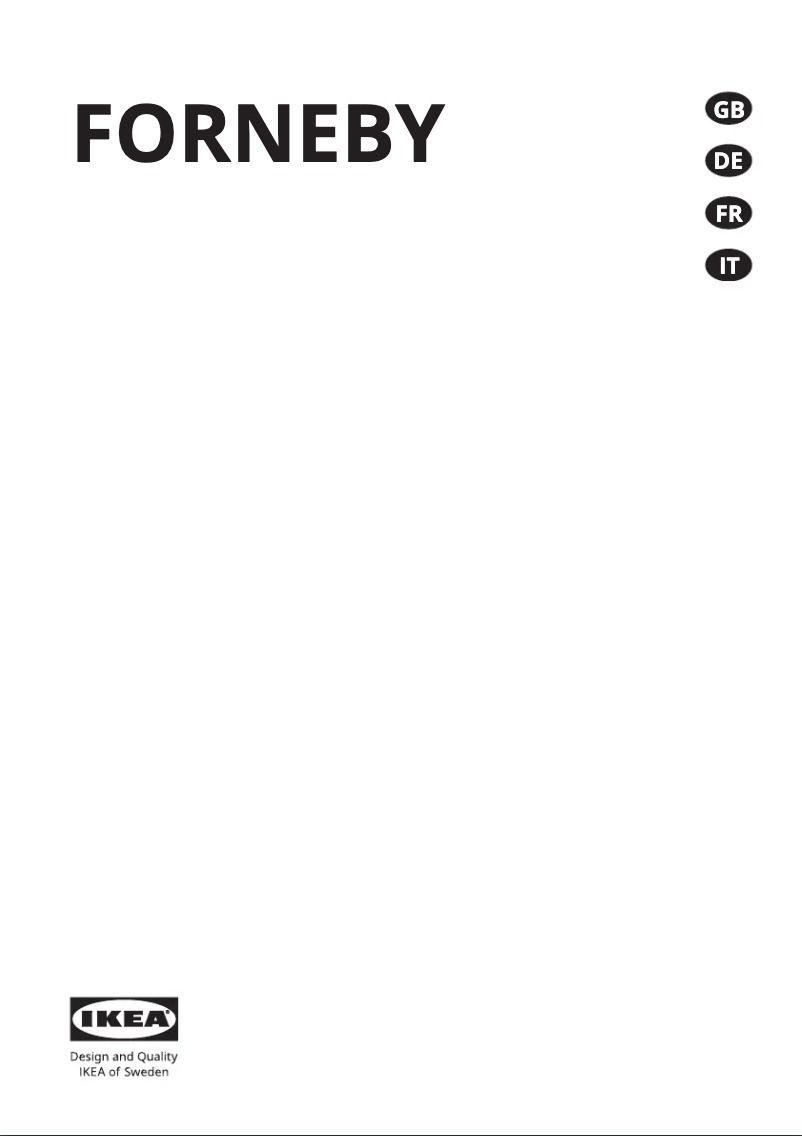 Page 1 de la notice Manuel utilisateur Ikea FORNEBY 505.569.02