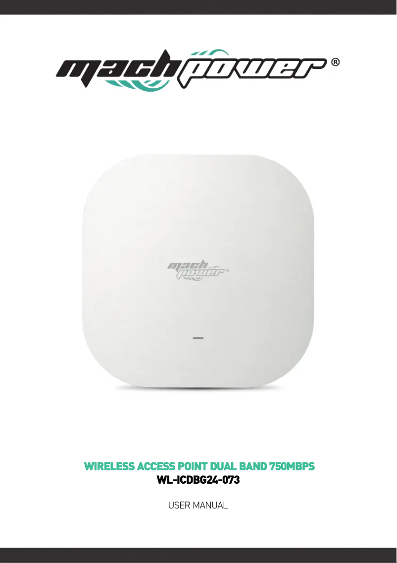 Page 1 de la notice Manuel utilisateur Mach Power WL-ICDBG24-073