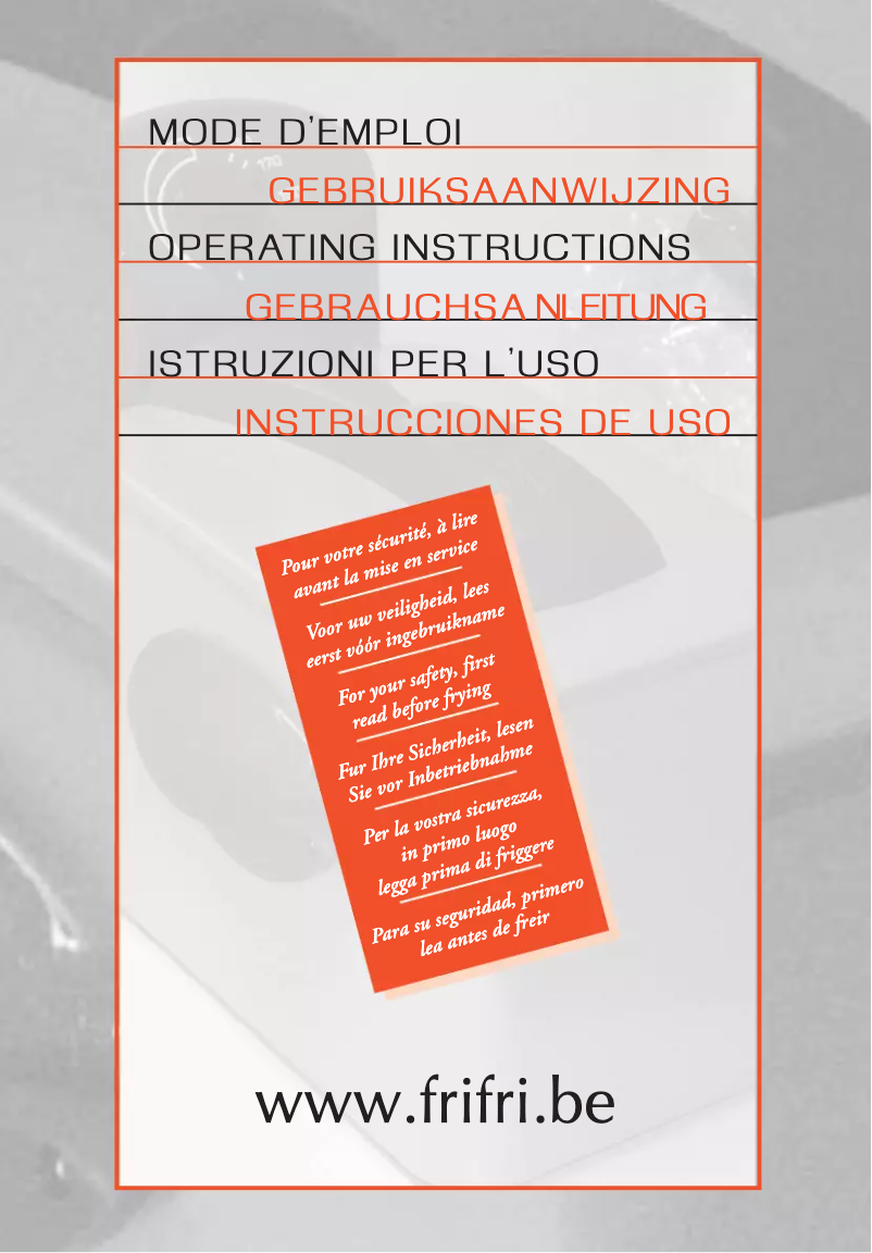 Page n°1 - Manuel utilisateur Frifri 905RR