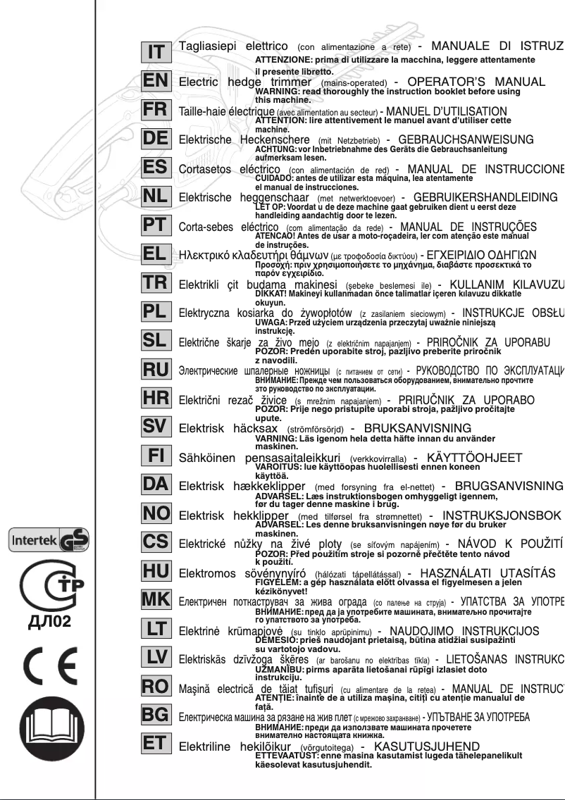 Page 1 de la notice Manuel utilisateur Alpina H 500 E