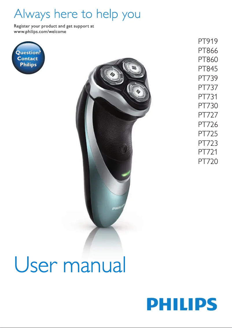 Page n°1 - Manuel utilisateur Philips PowerTouch PT737