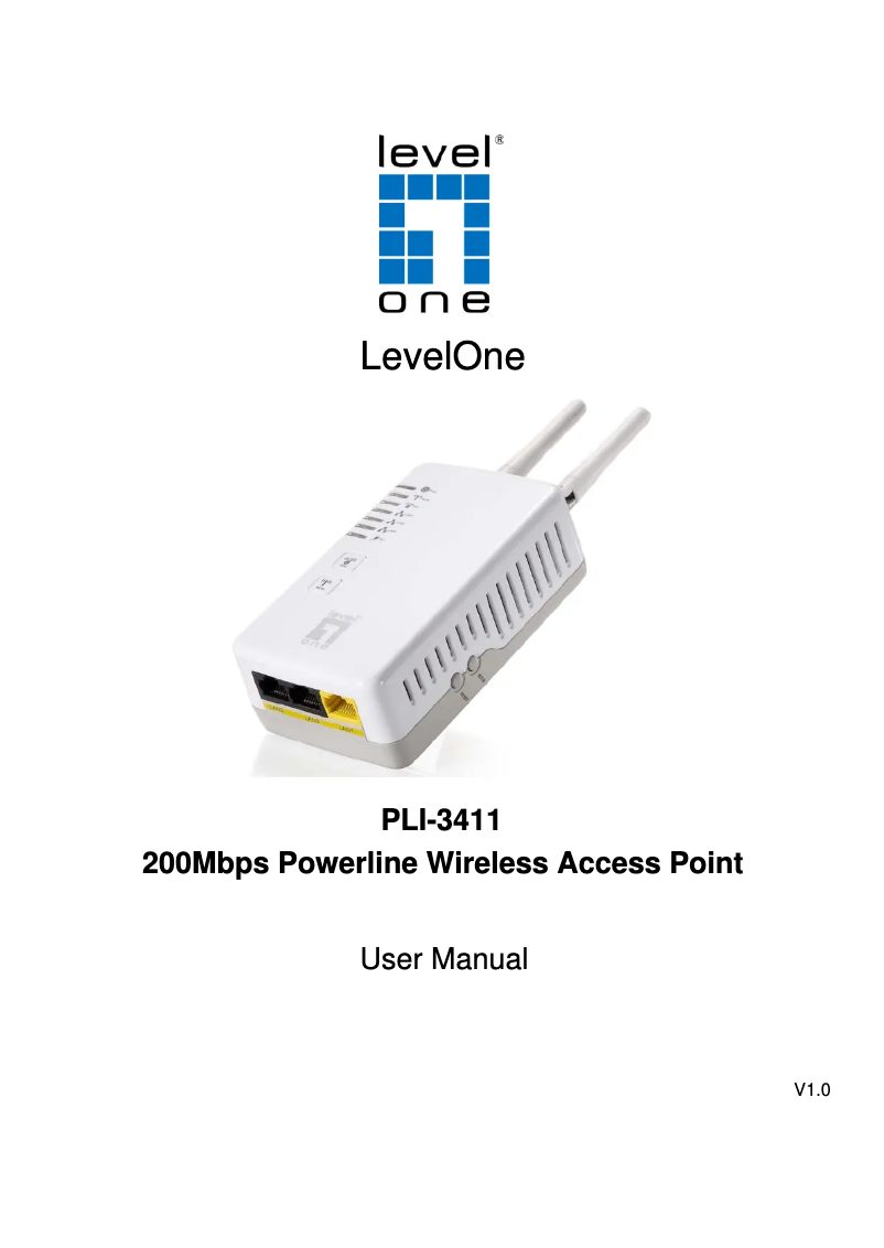 Image de la première page du manuel de l'appareil PLI-3411