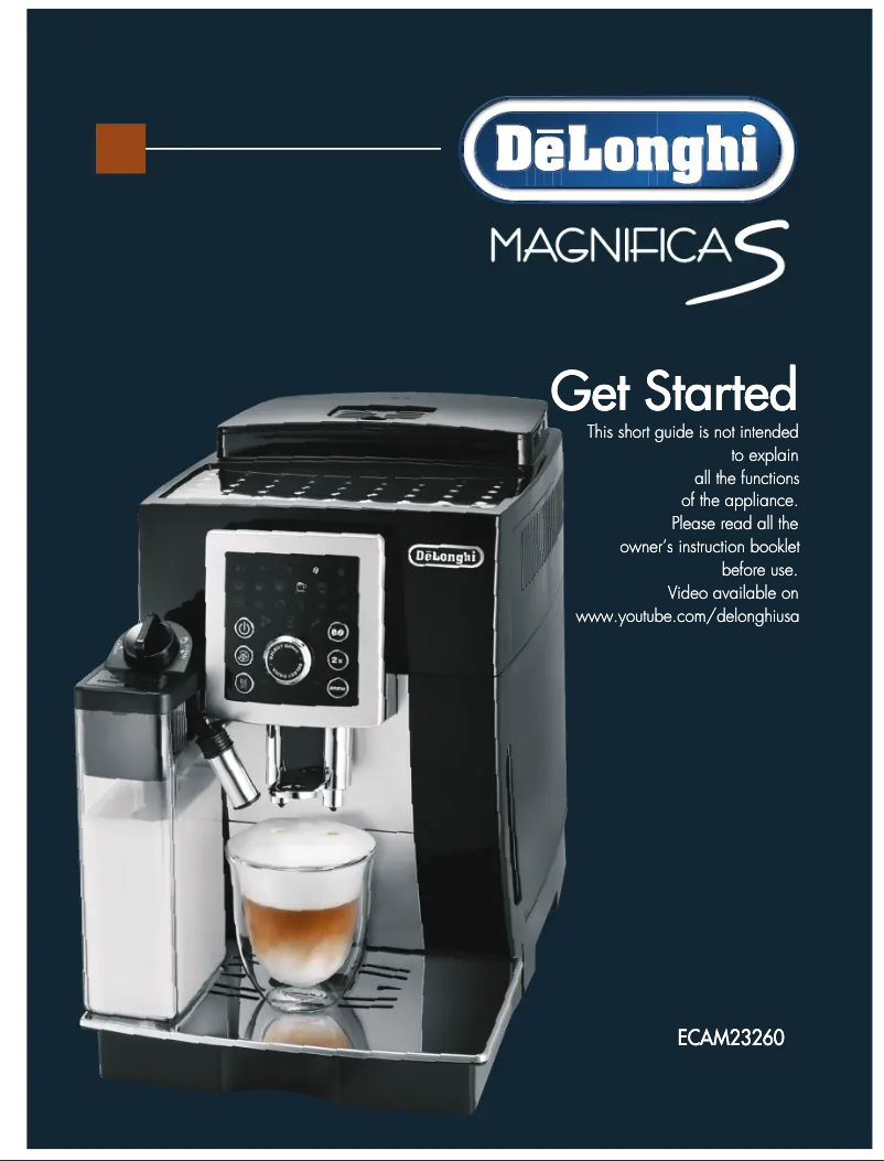 Image de la première page du manuel de l'appareil Magnifica Cappuccino Smart ECAM 23.260.B