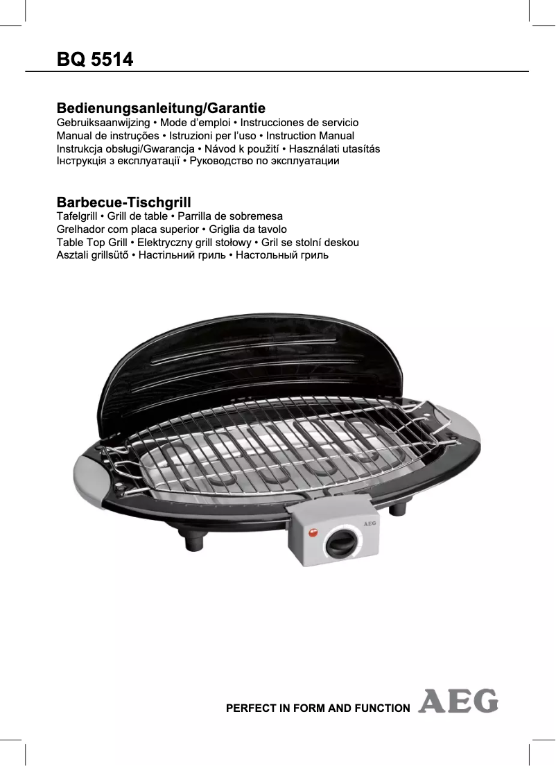 Página 1 del manual Manual de usuario AEG BQ 5514