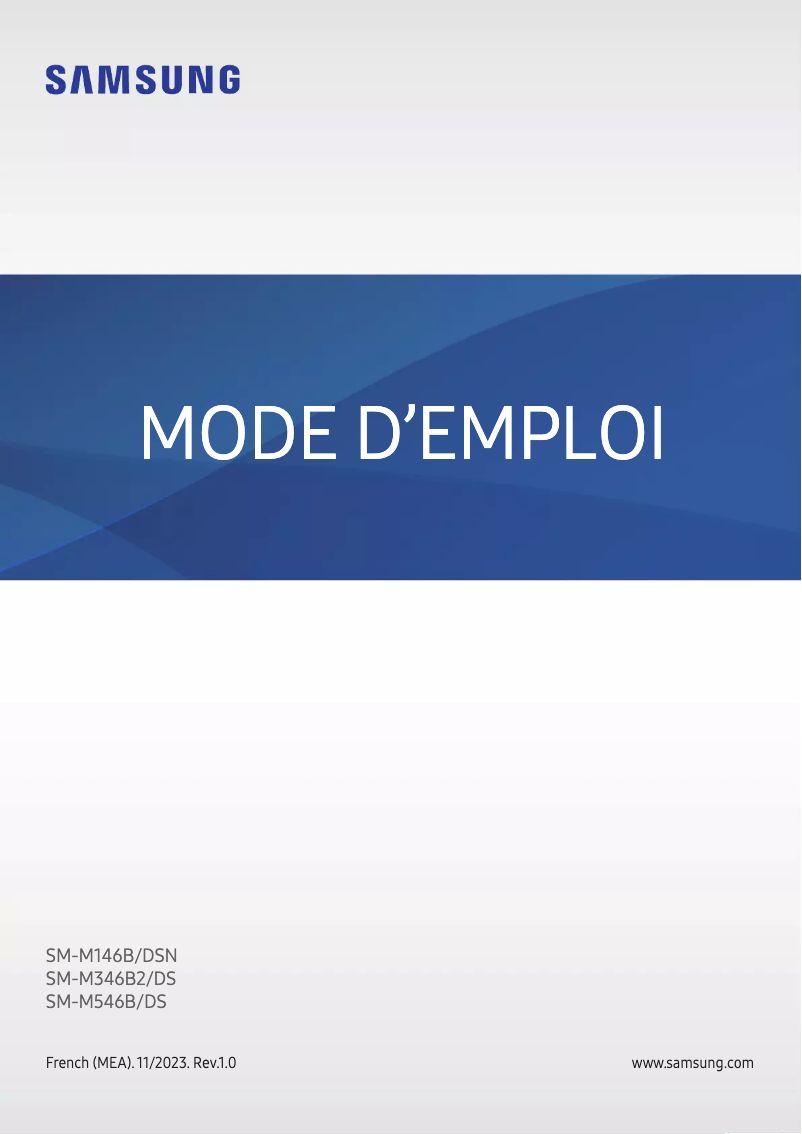 Page 1 de la notice Manuel utilisateur Samsung Galaxy M14