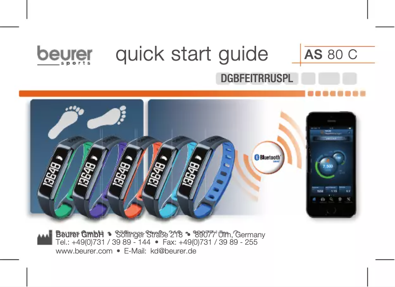 Page 1 de la notice Mode d'emploi Beurer AS 80 C