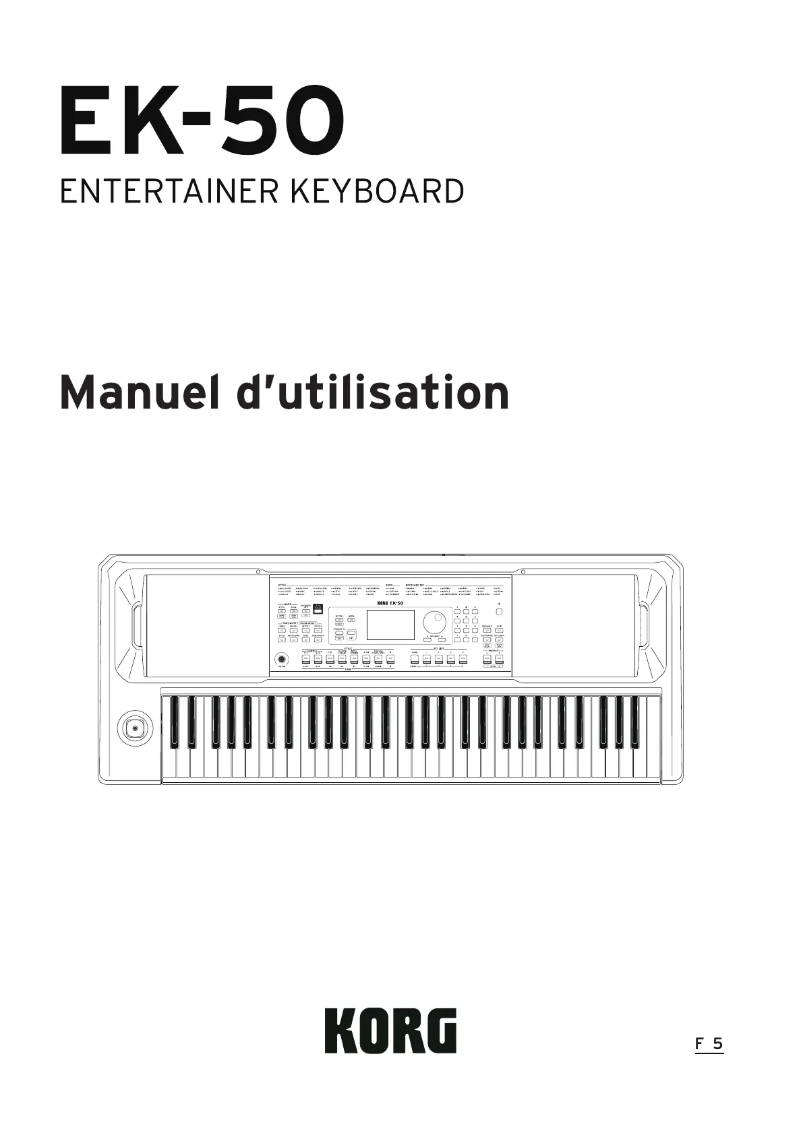 Page 1 de la notice Manuel utilisateur Korg EK-50