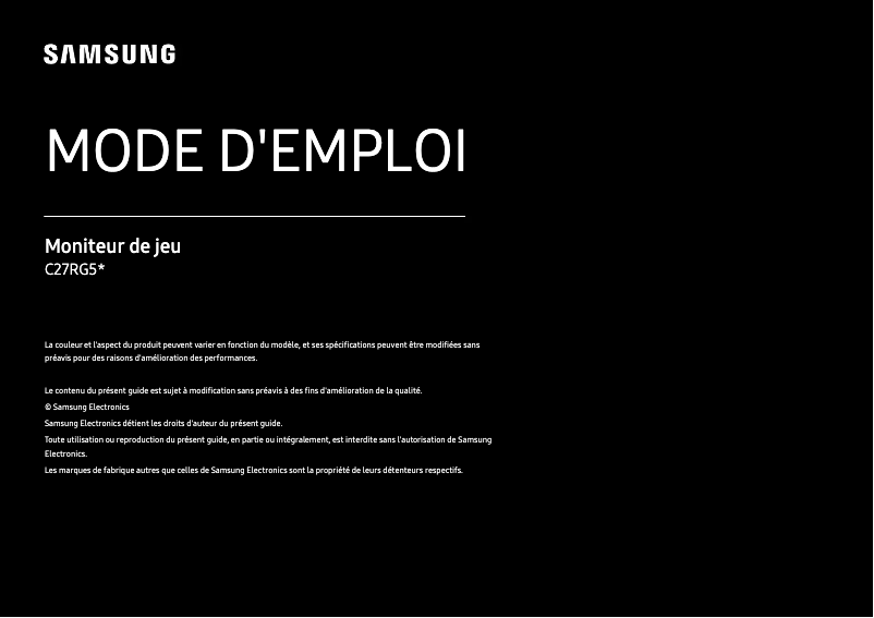 Página 1 del manual Manual de usuario Samsung C27RG50FQN