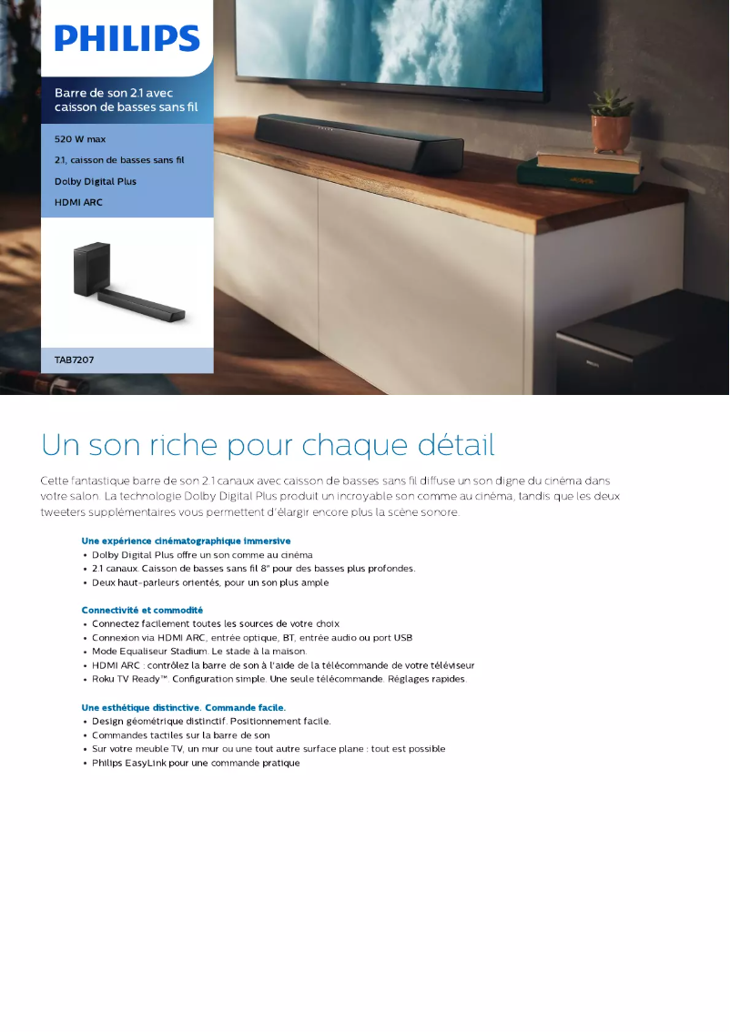 Image de la première page du manuel de l'appareil TAB7207