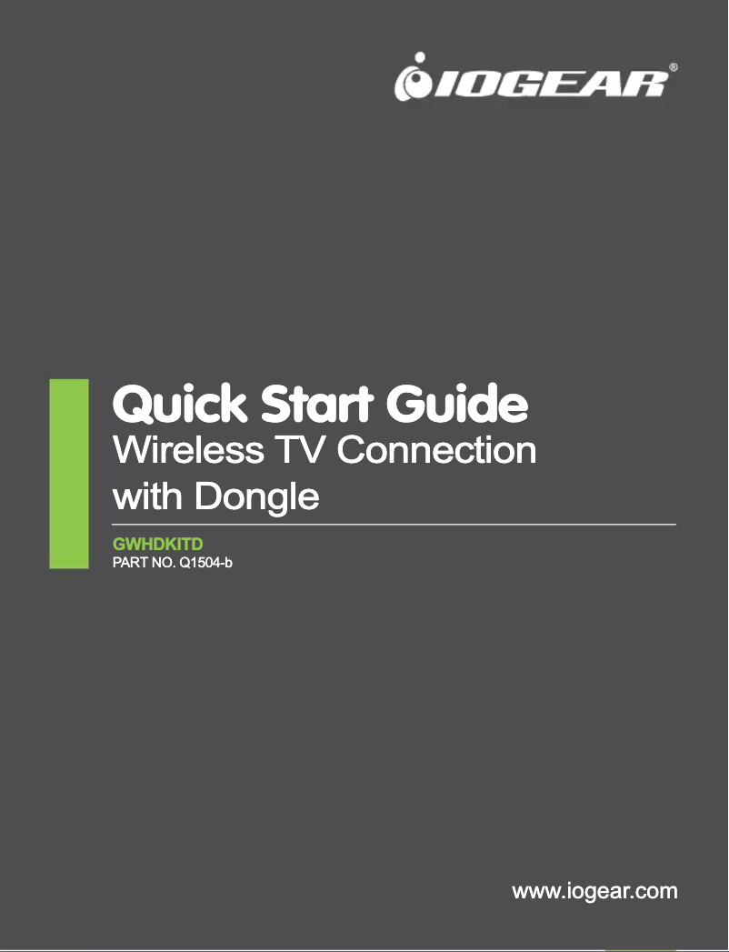 Página 1 del manual Manual de usuario iogear GWHDKITD