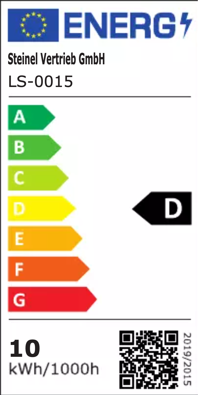 Page n°1 - Label énergétique Steinel L 820 S