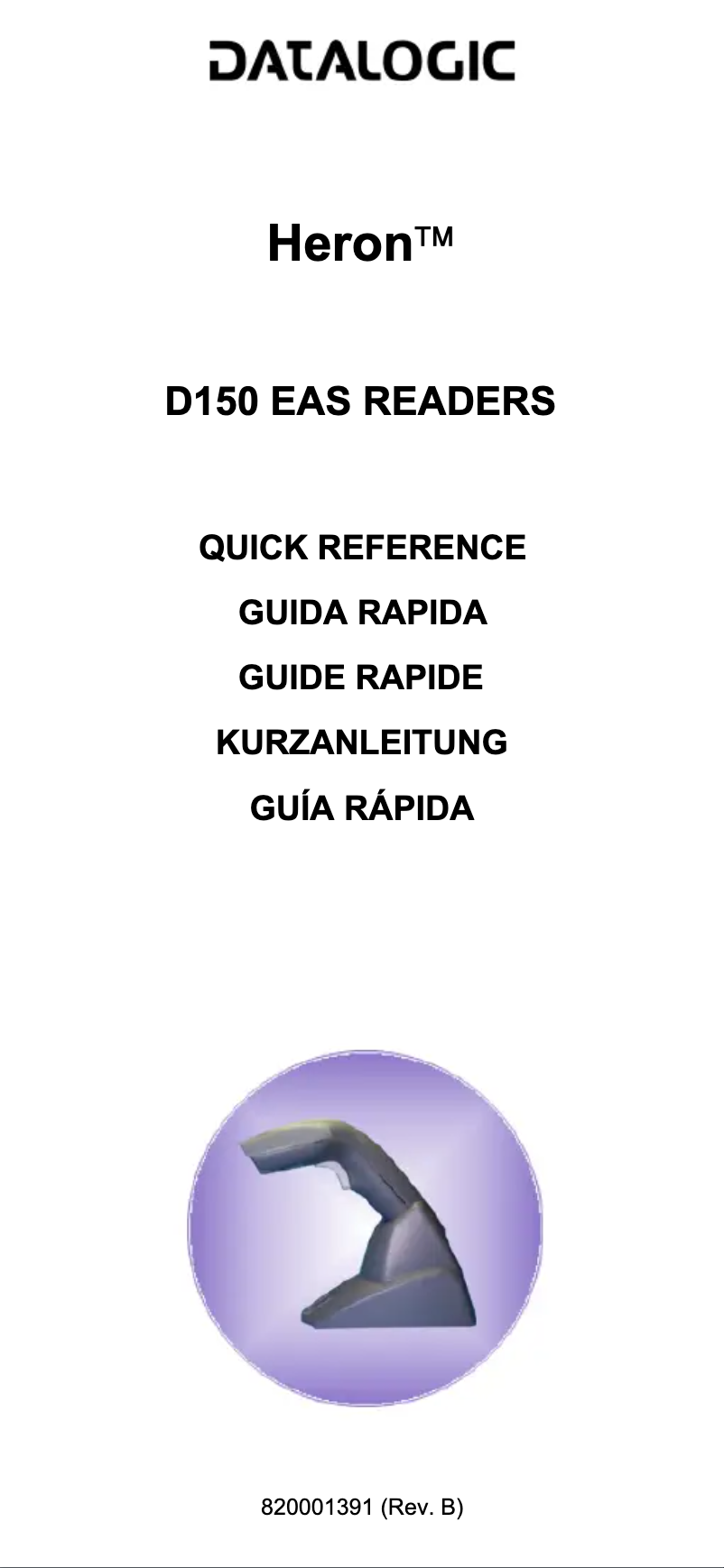 Página 1 del manual Manual de usuario Datalogic Heron D150-EAS