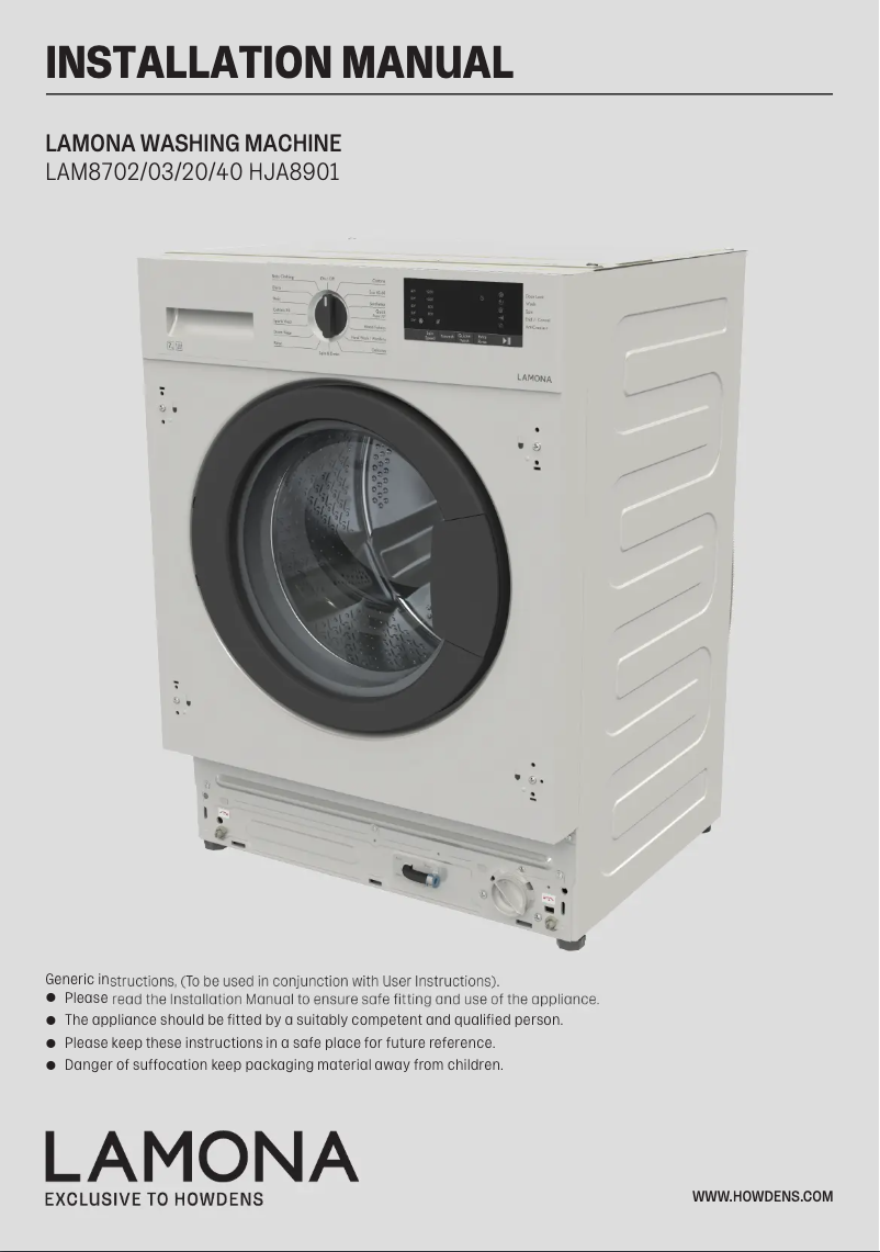 Page n°1 - Guide d'installation Lamona LAM8720