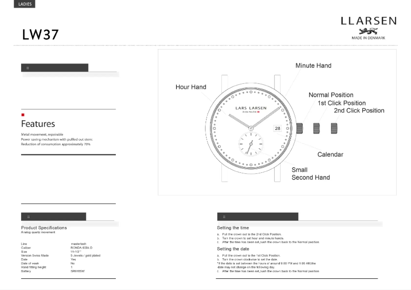 Page 1 de la notice Manuel utilisateur Lars Larsen HELENA 137GWWL