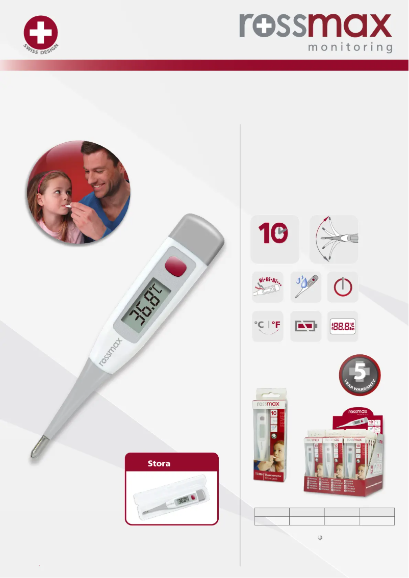 Page 1 de la notice Brochure Rossmax TG380