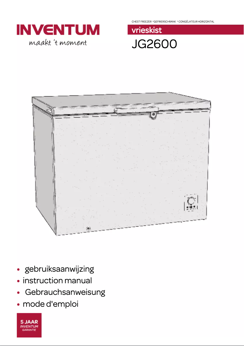 Image de la première page du manuel de l'appareil JG2600