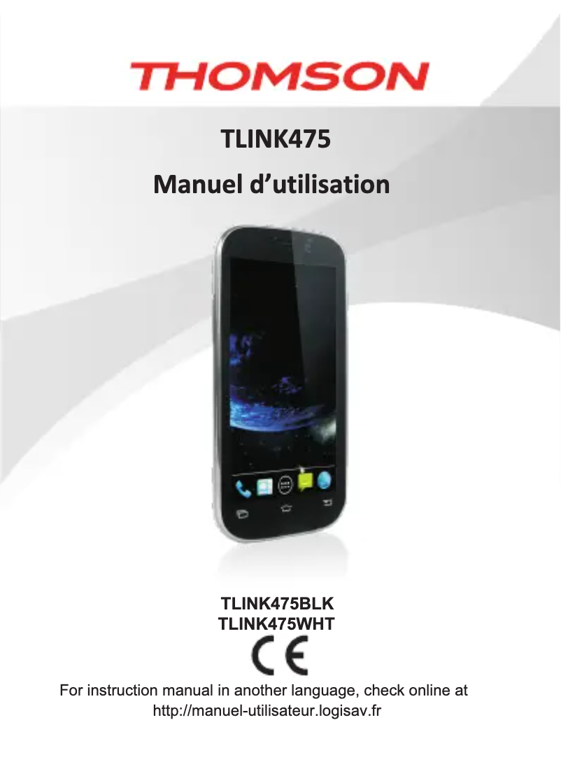 Page 1 de la notice Manuel utilisateur Thomson TLINK475