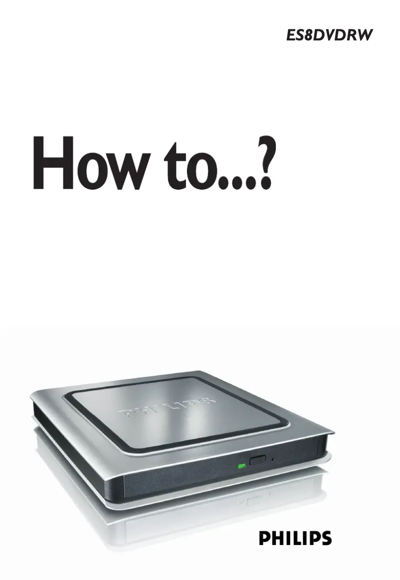 Page 1 de la notice Manuel utilisateur Philips ES8DVDRW