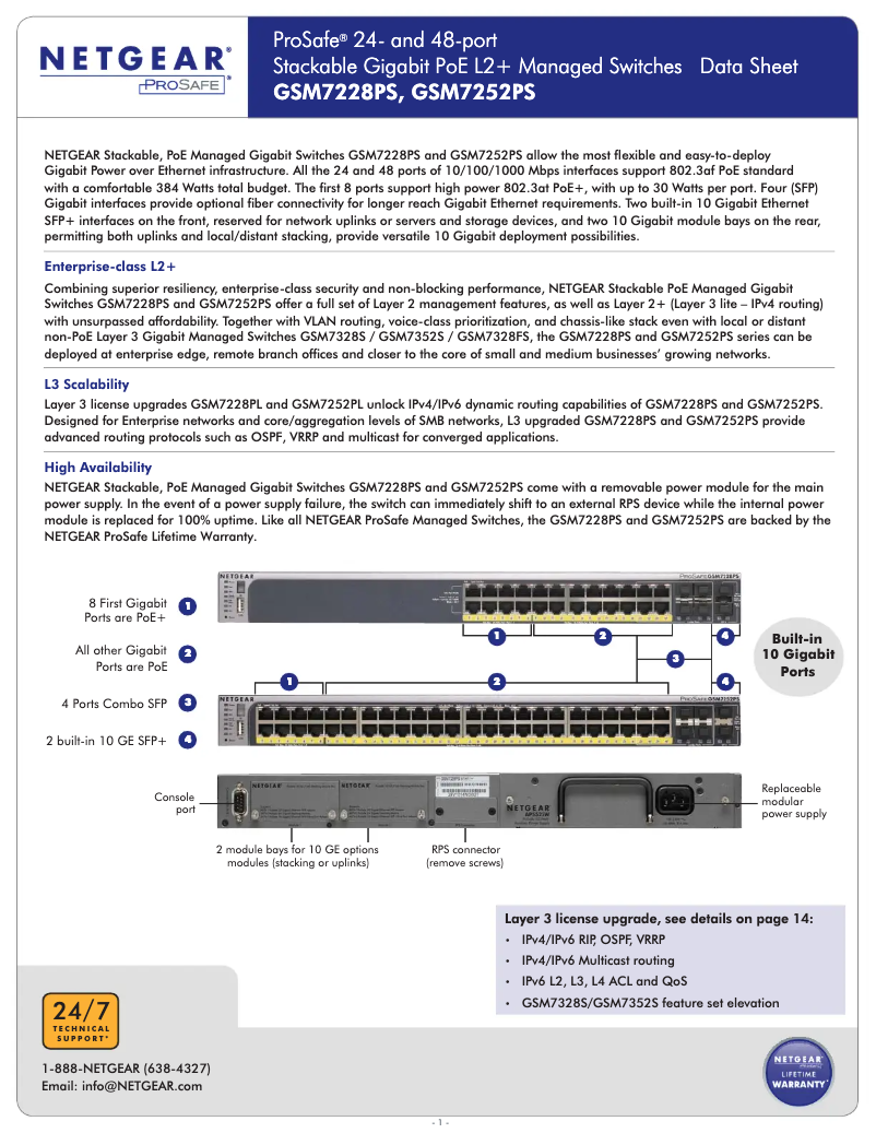 Image de la première page du manuel de l'appareil GSM7252PS