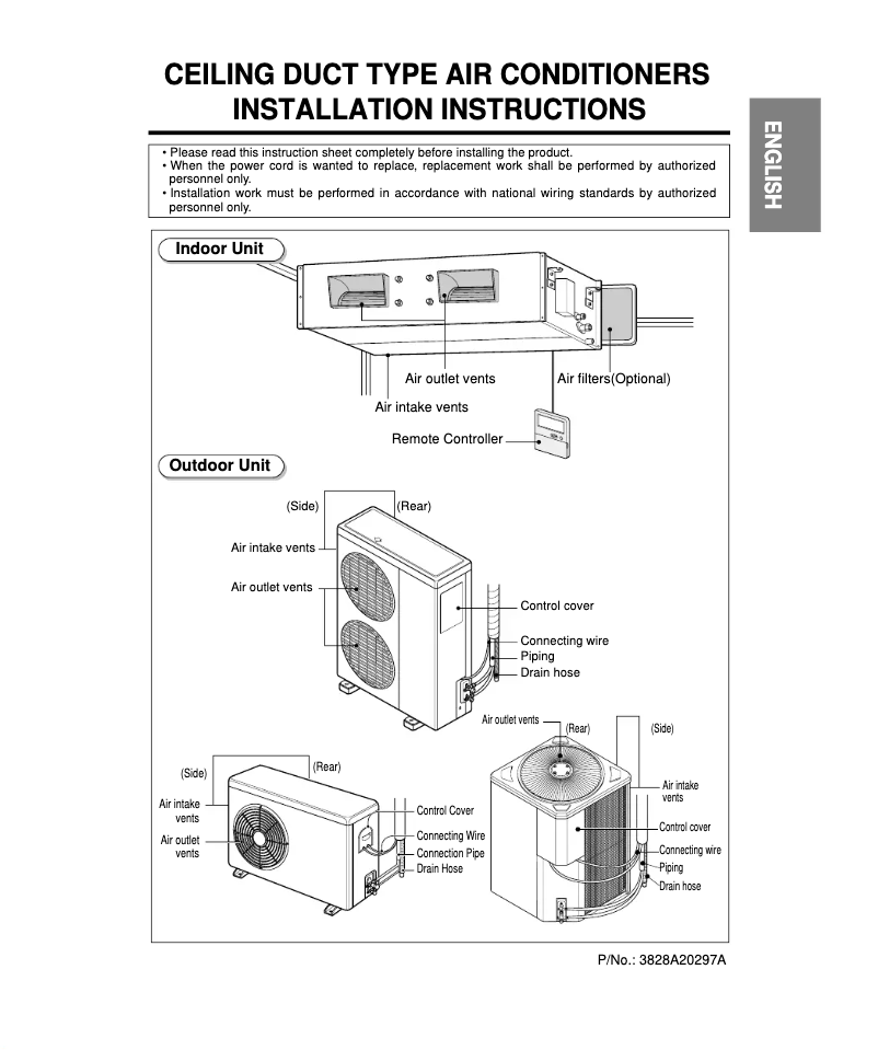 Page 1 de la notice Guide d'installation LG B48LH