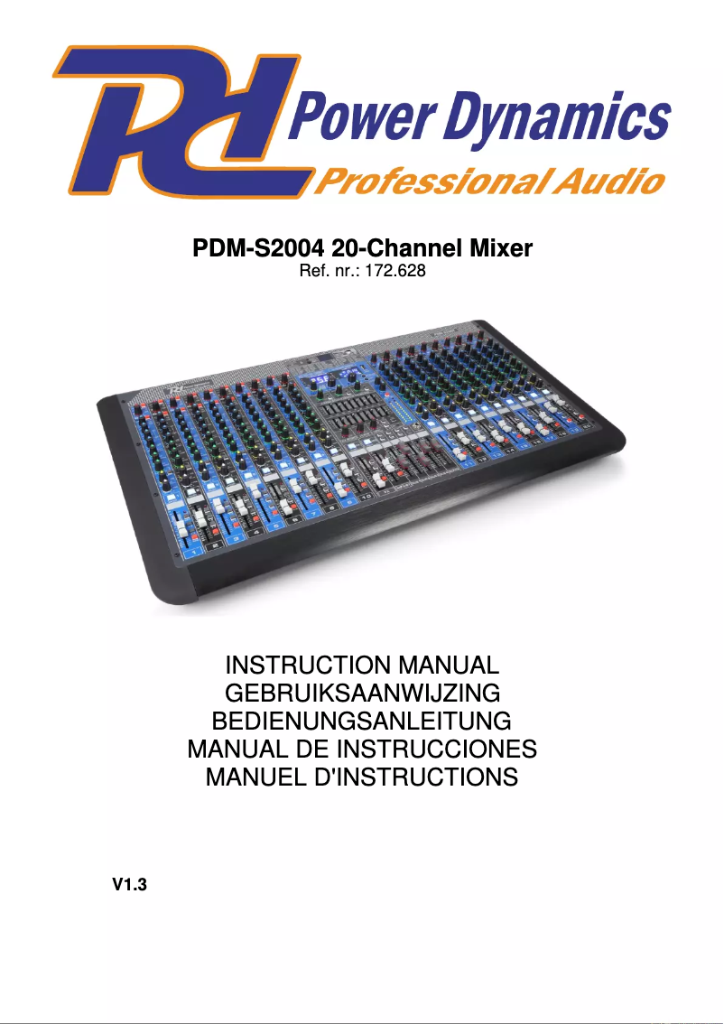 Página 1 del manual Manual de usuario Power Dynamics PDM-S2004