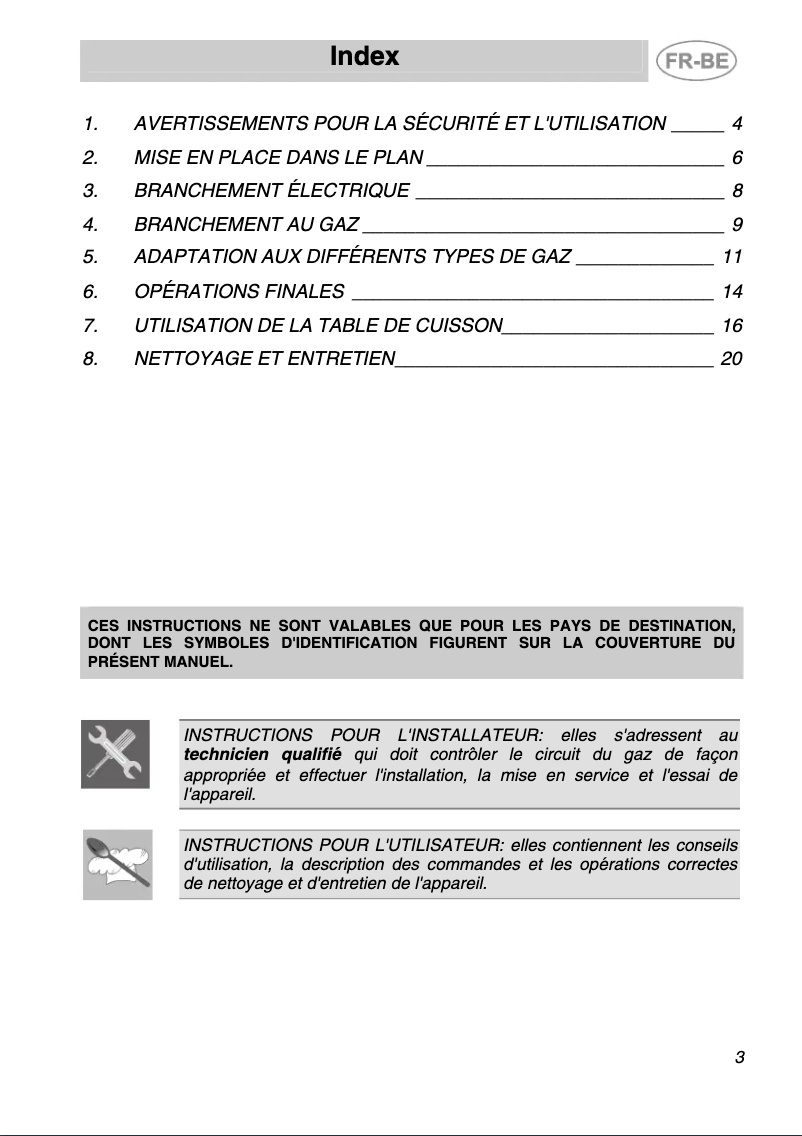 Page 1 de la notice Manuel utilisateur Smeg SR 596 GXB 5
