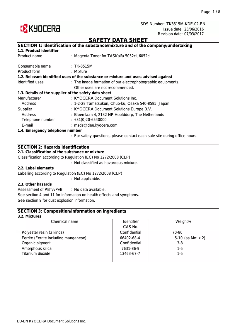 Image de la première page du manuel de l'appareil TASKalfa 5052ci