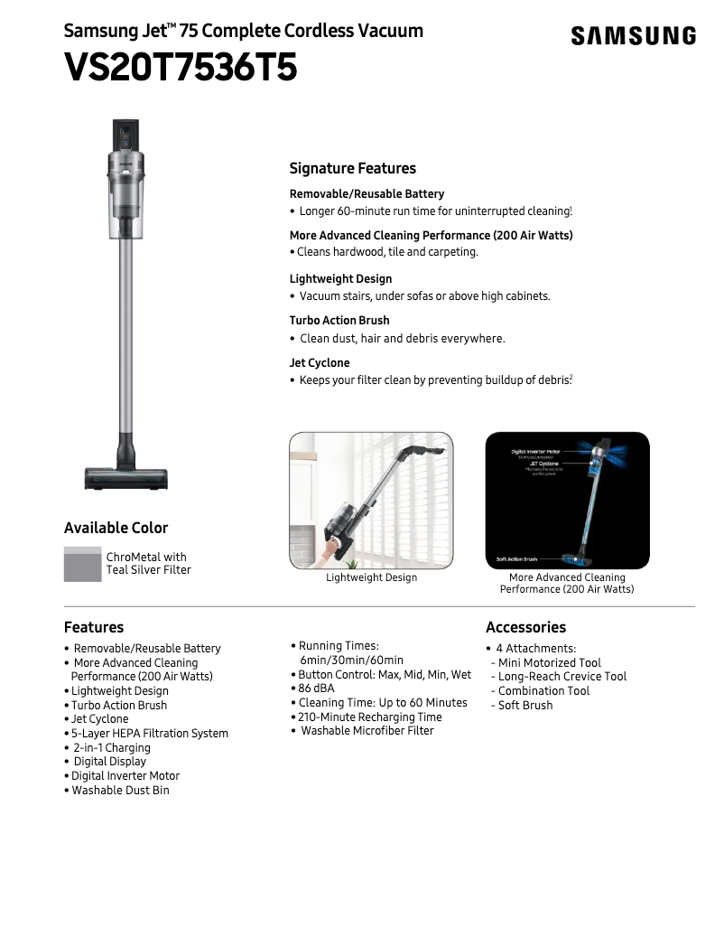 Image de la première page du manuel de l'appareil Jet 75
