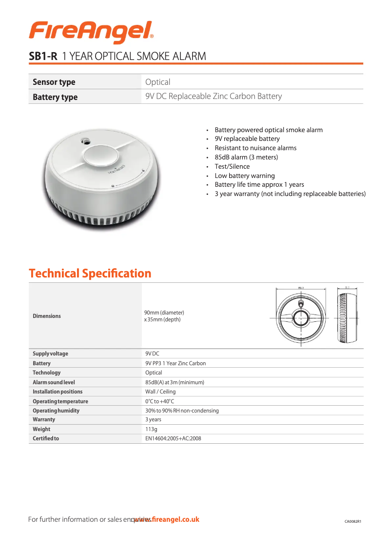 Image de la première page du manuel de l'appareil SB1-R