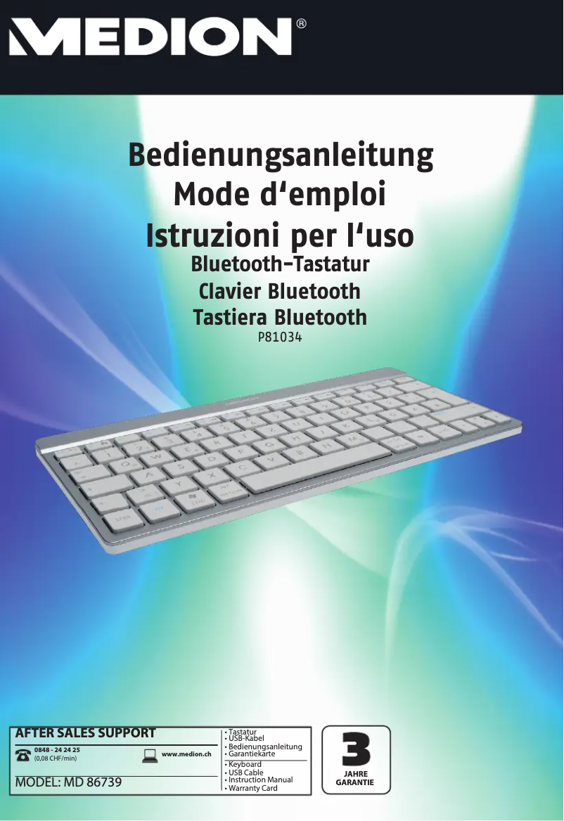 Page 1 de la notice Manuel utilisateur Medion P81034